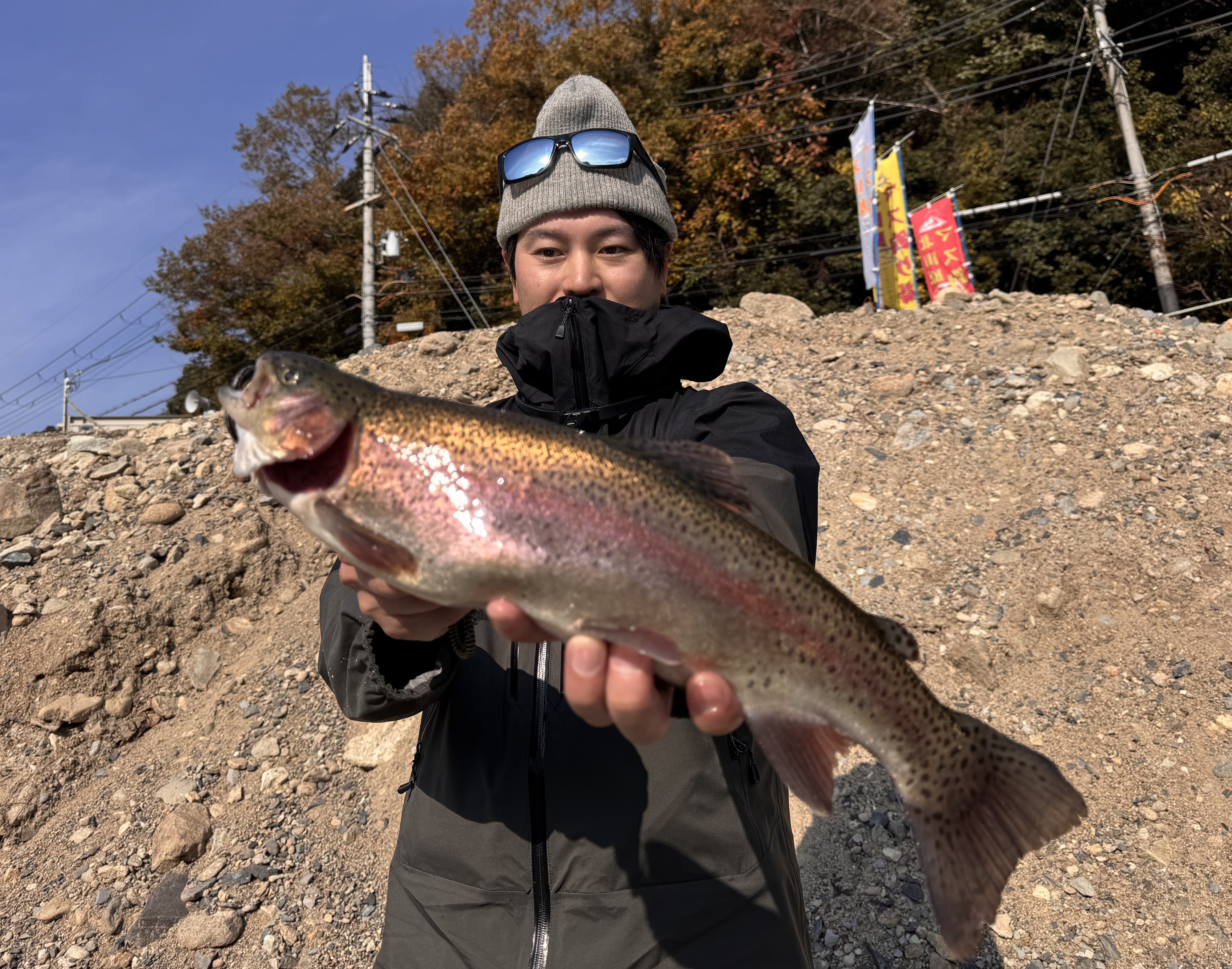 今シーズン初の管釣り　北田原マス釣り場